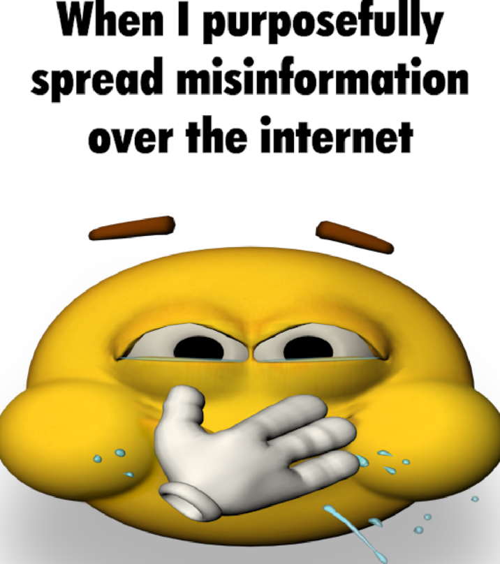 When I purposefully spread misinformation over the internet