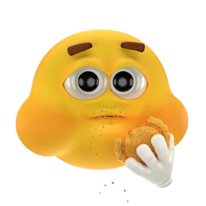 Joe eating a cookie while starring awkwardly