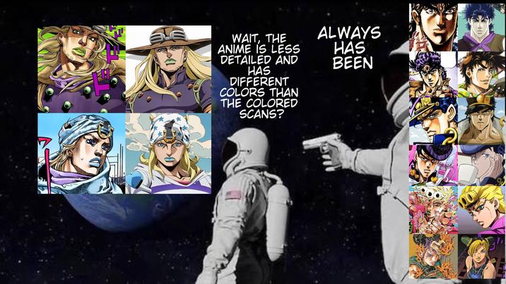 WAIT, THE ANIME IS LESS DETAILED AND HAS DIFFERENT COLORS THAN THE COLORED SCANS? ALWAYS HAS BEEN