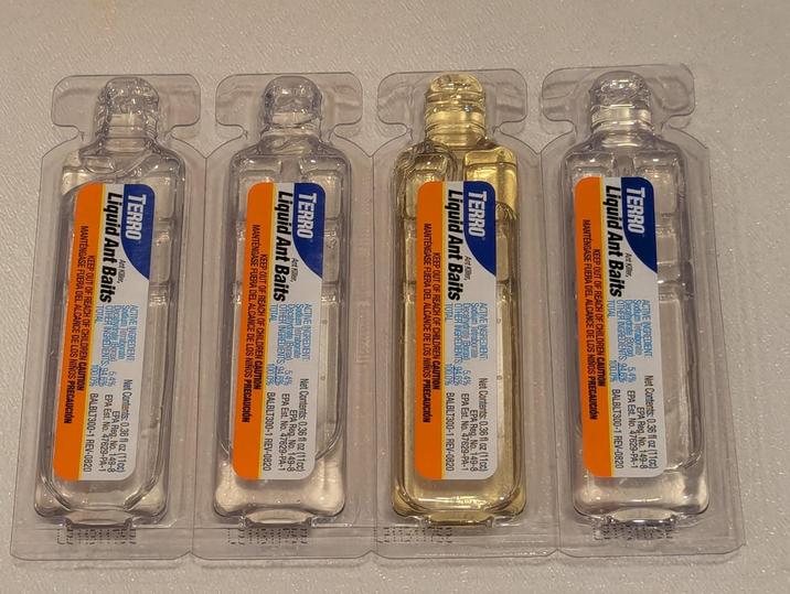 TERRO Ant Killer, ACTIVE INGREDIENT Net Sodium Tetraborate Decahydrate (Borax) 5.4% Liquid Ant Baits de TOTAL Contents: 0.36 fl oz (11cc) EPA Reg. No. 149-8 EPA Est. No. 47629-PA-1 100.0% BALBLT300-1 REV-0820 KEEP OUT OF REACH OF CHILDREN CAUTION MANTENGASE FUERA DEL ALCANCE DE LOS NIÑOS PRECAUCIÓN TERRO ACTIVE INGREDIENT Sodium Tetraborate Net Contents: 0.36 fl oz (11cc) EPA Reg. No. 149-8 Ant Killer Decahydrate (Borax) 5.4% EPA Est. No. 47629-PA-1 Liquid Ant Baits Wis TOTAL 100.0% BALBLT300-1 REV-0820 KEEP OUT OF REACH OF CHILDREN CAUTION MANTENGASE FUERA DEL ALCANCE DE LOS NIÑOS PRECAUCIÓN TERRO ACTIVE INGREDIENT: Net Contents: 0.36 fl oz (11cc) Sodium Tetraborate Ant Killer, Liquid Ant Baits Decahydrate (Borax) 5.4% EPA Est. No. 47629-PA-1 TOTAL KEEP OUT OF REACH OF CHILDREN CAUTION MANTENGASE FUERA DEL ALCANCE DE LOS NIÑOS PRECAUCIÓN EPA Reg. No. 149-8 100.0% BALBLT300-1 REV-0820 Ant Killer, TERRO Liquid Ant Baits ACTIVE INGREDIENT: Net Contents: 0.36 fl oz (11cc) Sodium Tetraborate EPA Reg. No. 149-8 Decahydrate (Borax) 5.4% EPA Est. No. 47629-PA-1 TOTAL 100.0% BALBLT300-1 REV-0820 KEEP OUT OF REACH OF CHILDREN CAUTION MANTENGASE FUERA DEL ALCANCE DE LOS NIÑOS PRECAUCIÓN