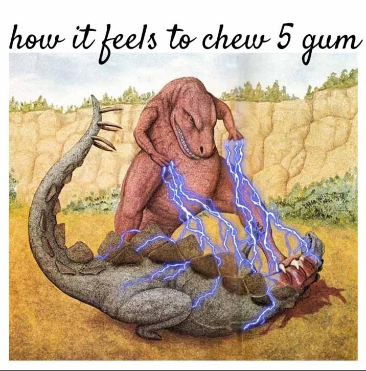 how it feels to chew 5 gum