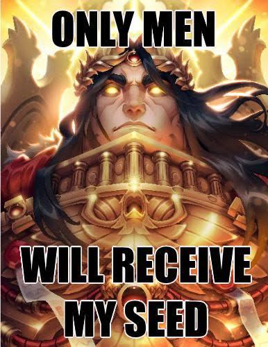 ONLY MEN WILL RECEIVE MY SEED