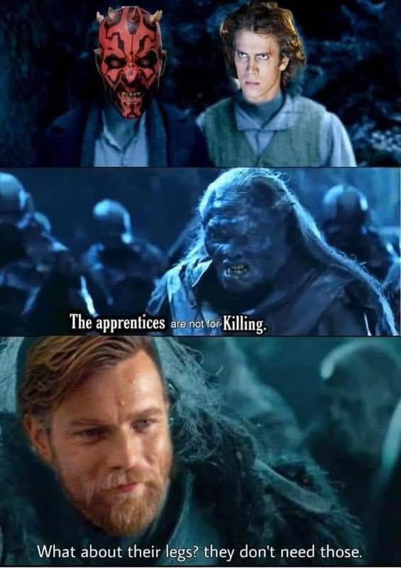 The apprentices are not for Killing. What about their legs? they don't need those.