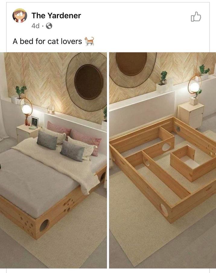 The Yardener 4d. A bed for cat lovers