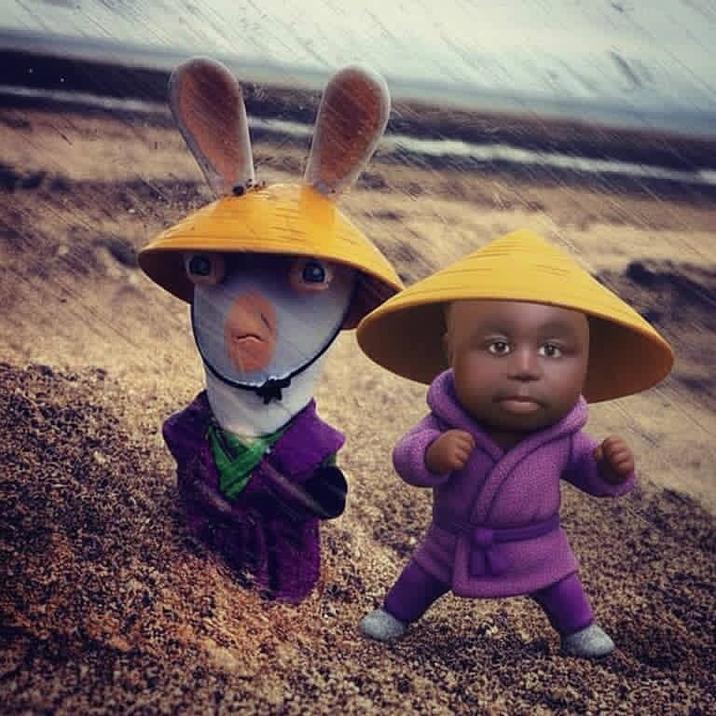 A "meme":https://knowyourmeme.com/memes/memes showing Montgomery Swizzenbocher with a Chinese Rayman Raving Rabbid.