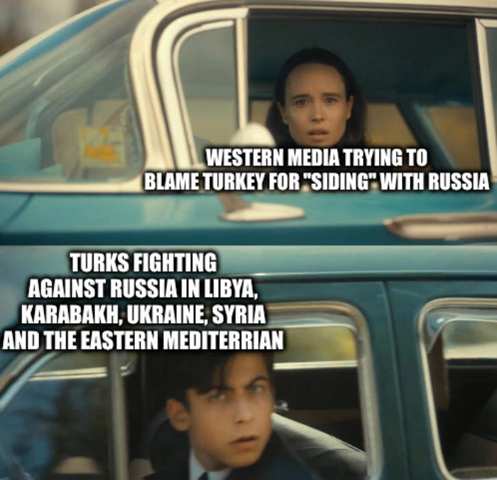 WESTERN MEDIA TRYING TO BLAME TURKEY FOR "SIDING" WITH RUSSIA TURKS FIGHTING AGAINST RUSSIA IN LIBYA, KARABAKH, UKRAINE, SYRIA AND THE EASTERN MEDITERRIAN