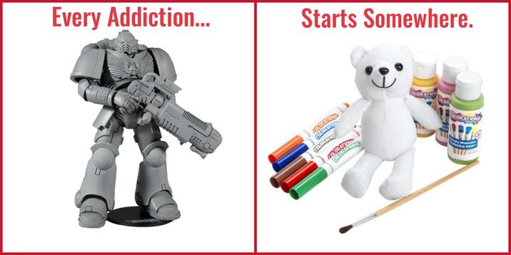 Every Addiction... Starts Somewhere. WAR COLORATIONS COLORATY COLORATIO COLORATION COLORATIONS COLORA RATION COLOR COLORATIONS Spy Washable TEMPERA PAINT
