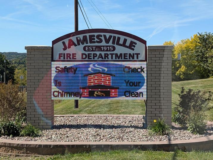 JAMESVILL EST. 1915 FIRE DEPARTMENT Safety Check Your Chimney Clean