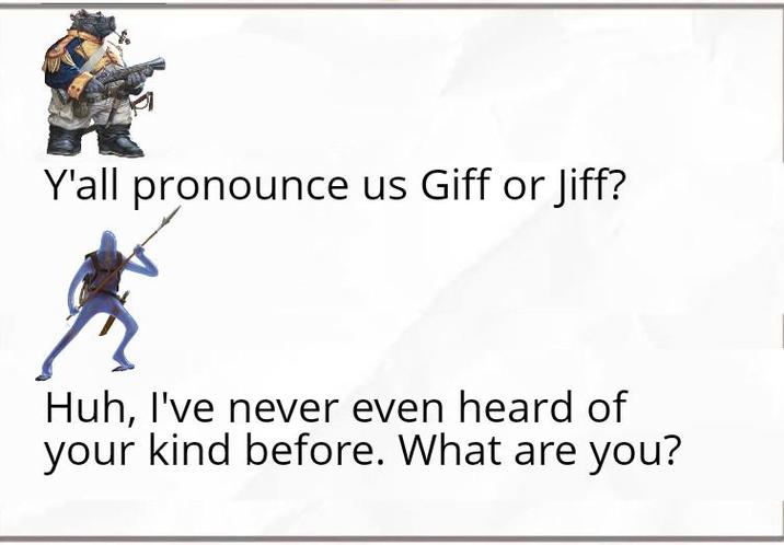 Y'all pronounce Us Giff or Jiff? Huh, I've never even heard of your kind before. What are you?