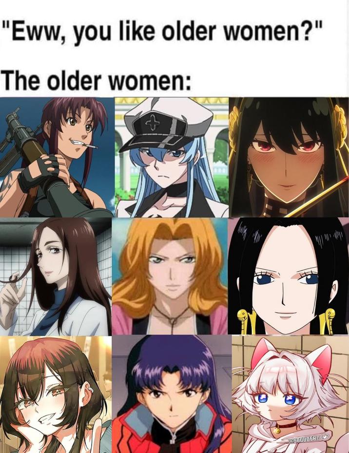 "Eww, you like older women?" The older women: @SCUUDERC