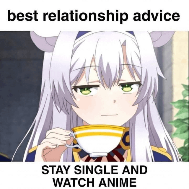 best relationship advice STAY SINGLE AND WATCH ANIME