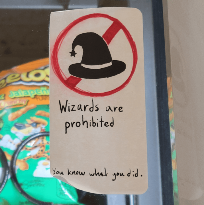 Jalapeñ are Wizards prohibited You know what you did.