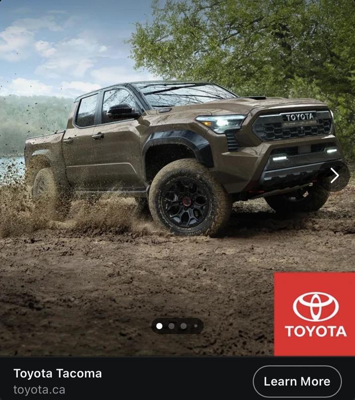 TOYOTA TOYOTA Toyota Tacoma toyota.ca Learn More