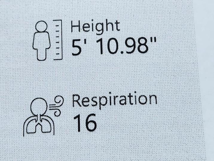 Height 5' 10.98" Respiration 16