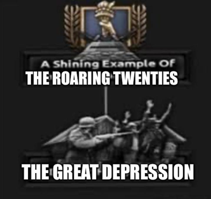 A Shining Example Of THE ROARING TWENTIES THE GREAT DEPRESSION
