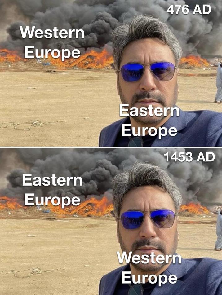 Western Europe 476 AD Eastern Europe Eastern Europe 1453 AD Western Europe