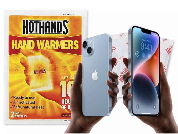 OPEN HERE A HOTHANDS HAND WARMERS Ready to use Air activated HOTHANDS Safe, natural heat HAND 2 HARMERS UP TO 10 HOU OF H Made in OPEN HER mands.com Hot. Wed 7+10% 9:41 6:41 Hot.
