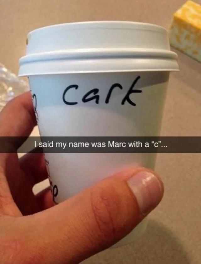 cark I said my name was Marc with a "c"...