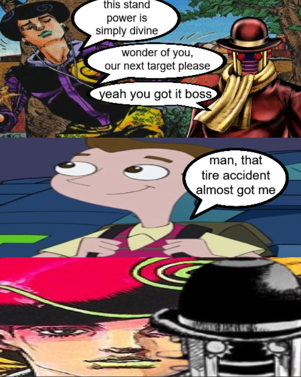 604 this stand power is simply divine wonder of you, our next target please yeah you got it boss man, that tire accident almost got me