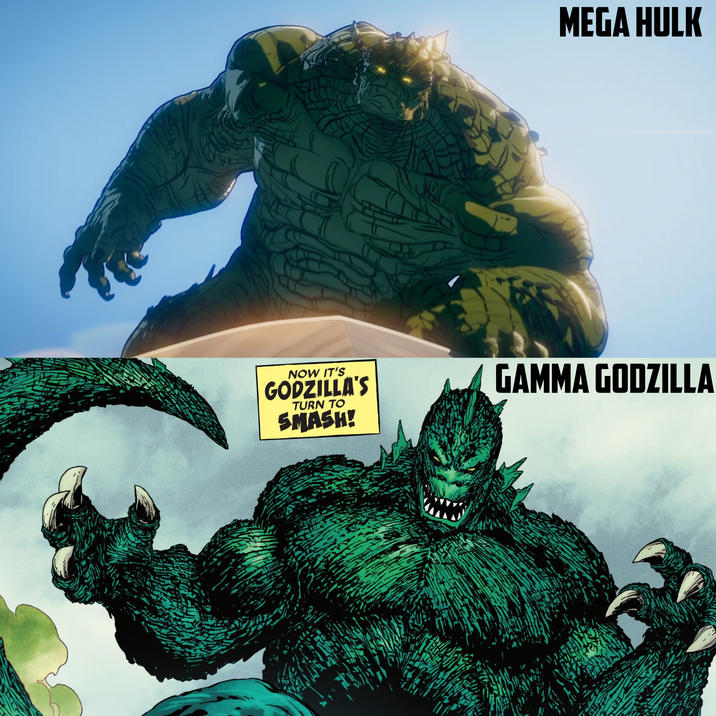 MEGA HULK NOW IT'S GODZILLA'S TURN TO SMASH! GAMMA GODZILLA