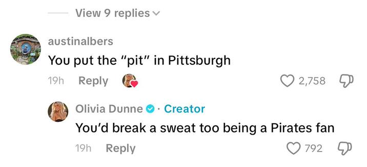  "Livvy Dunne's":https://knowyourmeme.com/memes/people/olivia-livvy-dunne response to a "TikTok":https://knowyourmeme.com/memes/sites/tiktok comment making fun of her armpits.