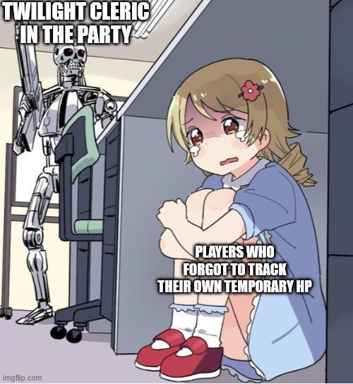 TWILIGHT CLERIC IN THE PARTY imgflip.com PLAYERS WHO FORGOT TO TRACK THEIR OWN TEMPORARY HP