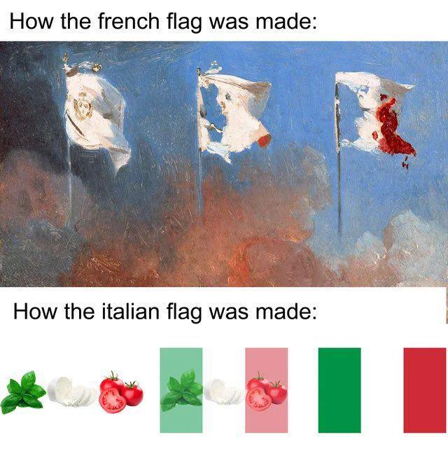 How the french flag was made: How the italian flag was made: