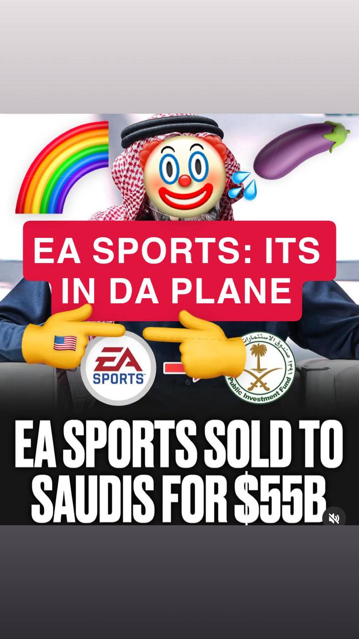 3) EA SPORTS: ITS IN DA PLANE EA SPORTS™ استثمارات Public In صندوق الان ۱۳۹۱ ment Fund Investment EA SPORTS SOLD TO SAUDIS FOR $55B.