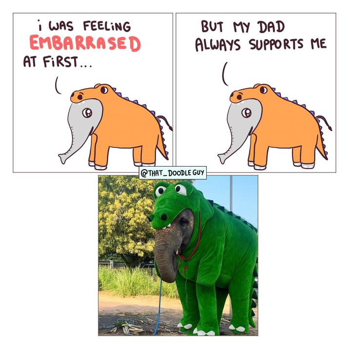 i WAS FEELING EMBARRASED AT FIRST... BUT MY DAD ALWAYS SUPPORTS ME @THAT DOODLE GUY