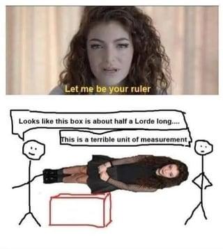 Let me be your ruler Looks like this box is about half a Lorde long..... This is a terrible unit of measurement