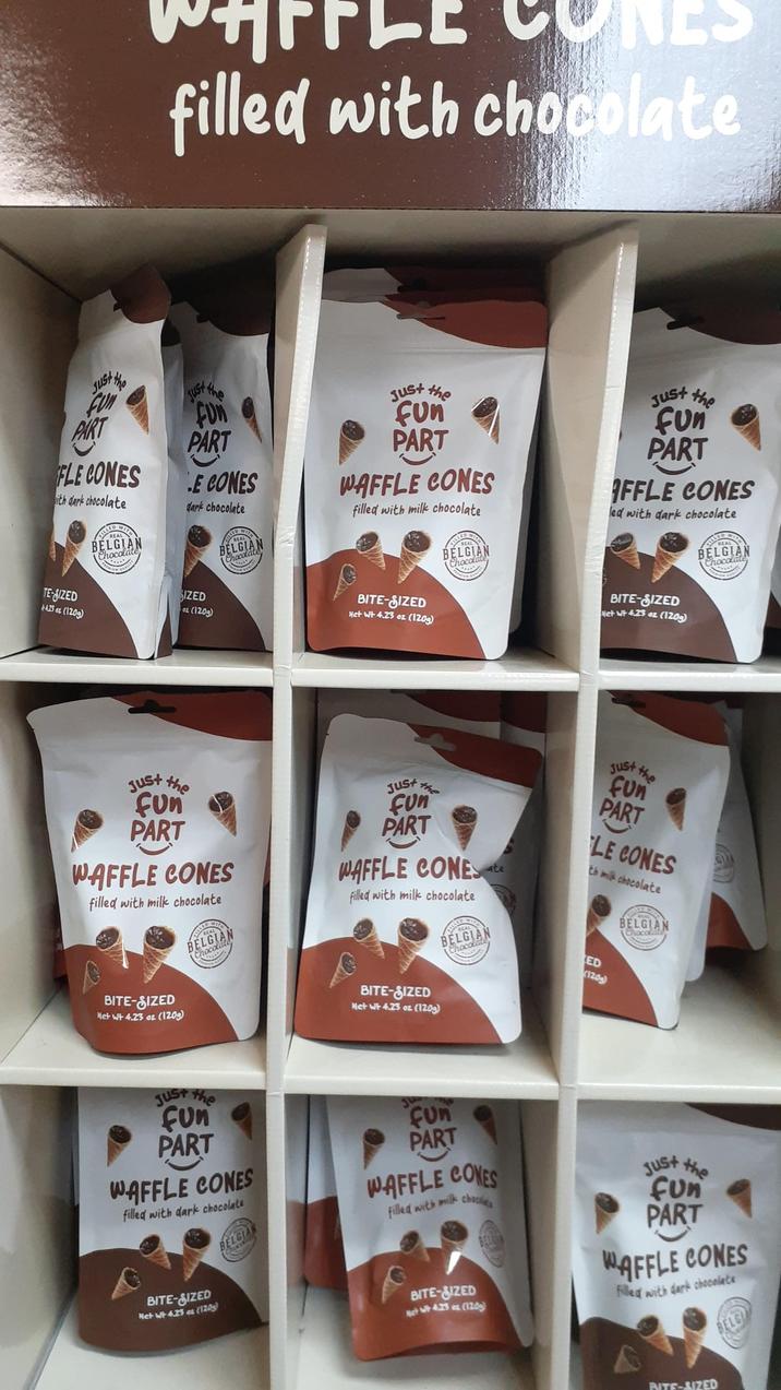 filled with chocolate Just FUN PART FLE CONES ith dark chocolate TE-SIZED +423 oz (120g) REAL Ust the Fun PART LE CONES dark chocolate SIZED oz (120g) BELGIAN Chocolate Just the Fun PART WAFFLE CONES filled with milk chocolate BITE-SIZED Net Wt 4.23 oz (120g) BELGIAN Chocolate Just the Fun PART AFFLE CONES led with dark chocolate BITE-SIZED Het wt 4.25 oz (120g) BELGIAN Chocolate JUST the fun PART WAFFLE CONES filled with milk chocolate BELGIAN Chocolate WAFFLE CONES filled with milk chocolate ate BELGIAN Chocolate Just the Fun PART LE CONES th milk chocolate ED (120) BELGIAN Chocolate BITE-SIZED Net Wt 4.23 oz (120g) BITE-SIZED Het wt 4.23 oz (120g) Just the Fun PART WAFFLE CONES filled with dark chocolate BITE-SIZED Net Wt 4.23 as (120g) Fun PART WAFFLE CONES filled with milk choc BITE-SIZED Het wit 4.23 es (120g) Just the Fun PART WAFFLE CONES filled with dark chocolate