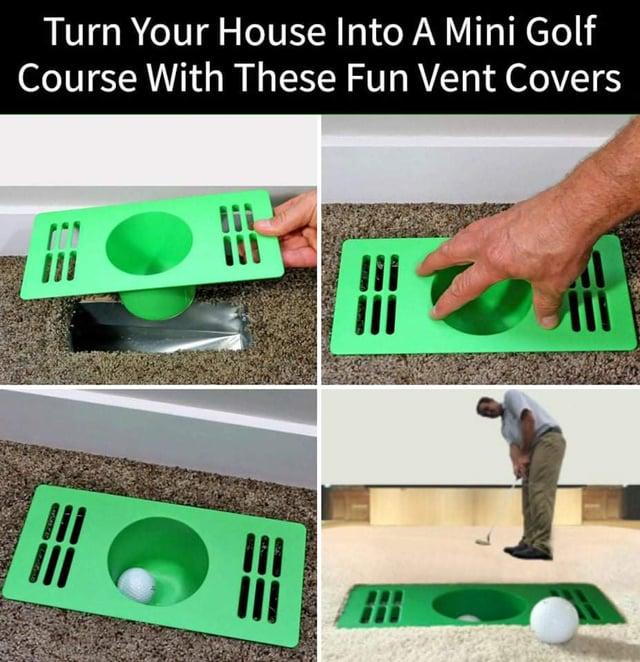 Turn Your House Into A Mini Golf Course With These Fun Vent Covers