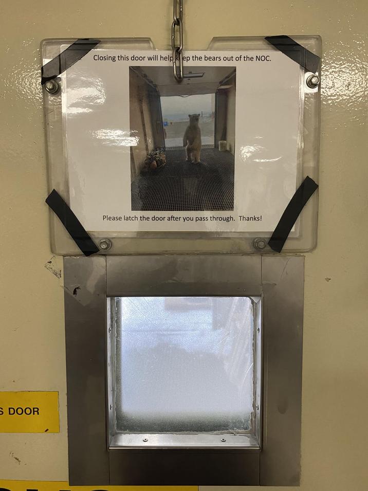 S DOOR Closing this door will help klep the bears out of the NOC. Please latch the door after you pass through. Thanks!