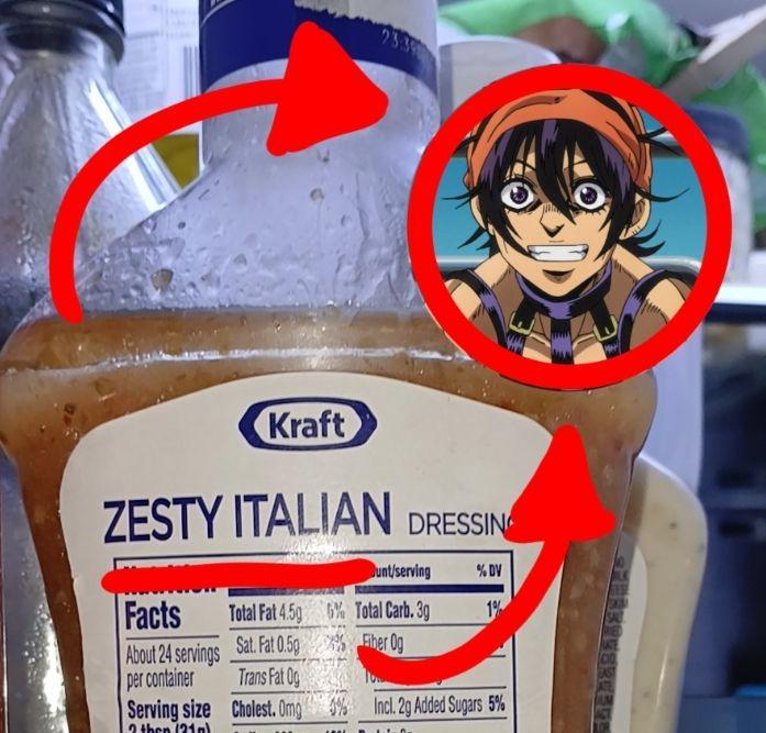 23.39 Kraft ZESTY ITALIAN DRESSING unt/serving %DV Facts Total Fat 4.5g 6% Total Carb. 3g 1% About 24 servings per container Sat. Fat 0.5g Fiber 0g Trans Fat 0g Serving size 2 then (21) Cholest. Omg % Incl. 2g Added Sugars 5%