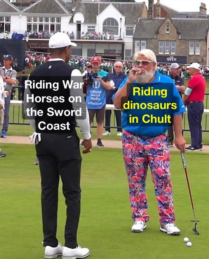 OPEN Riding War O Official Social Horses on Media the Sword TheOpen Riding dinosaurs in Chult Coast