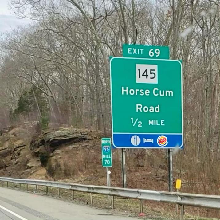 NORTH 95 MILE 70 EXIT 69 145 Horse C-- Road 1/2 MILE KURGER BING