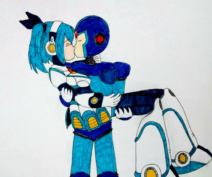 Mega Man X DiVE: X and Rico kiss
https://www.deviantart.com/mavhunterj17/art/Megaman-X-and-RiCO-kiss-927337505