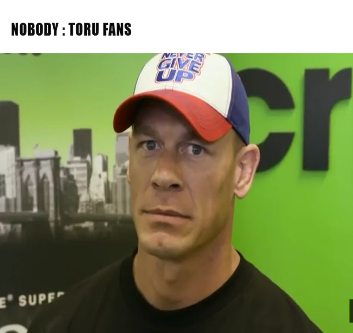 NOBODY: TORU FANS NEVER SUPF GIME UP cr