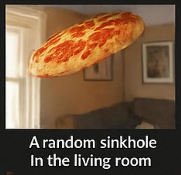 A random sinkhole In the living room