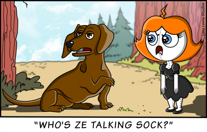 Mmm "WHO'S ZE TALKING SOCK?" Lone Loony Studios