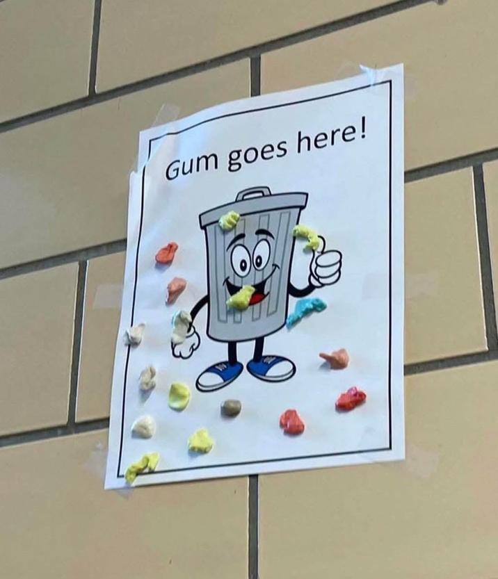 Gum goes here!