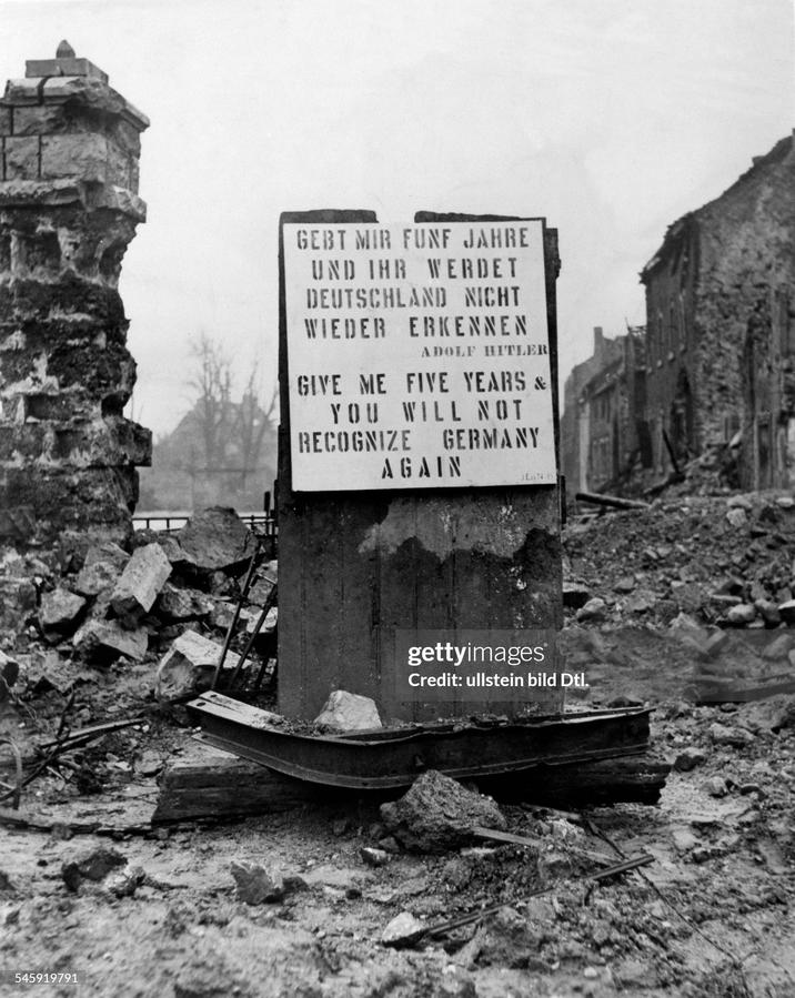 545919791 GEBT MIR FUNF JAHRE UND IHR WERDET DEUTSCHLAND NICHT WIEDER ERKENNEN ADOLF HITLER GIVE ME FIVE YEARS & YOU WILL NOT RECOGNIZE GERMANY AGAIN JEAN gettyimages Credit: ullstein bild Dtl.