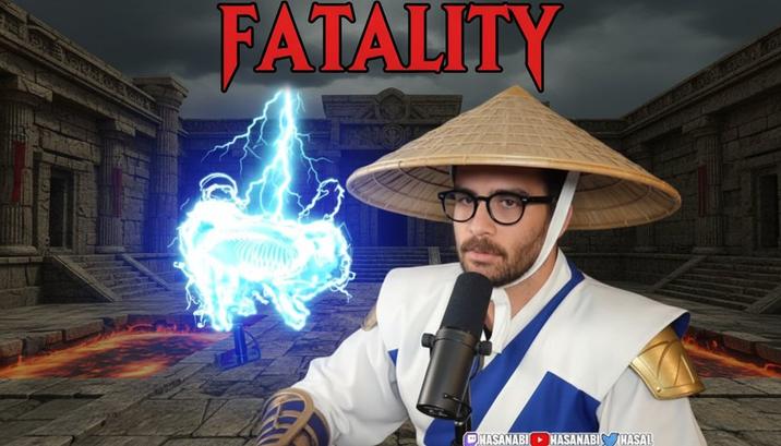 Raiden Piker "Fatality" An edit of Hasan Piker as Raiden from Mortal Kombat. He shocks his dog for a fatality.