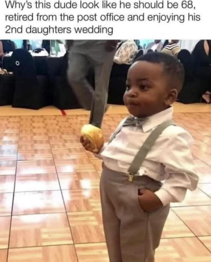 Why's this dude look like he should be 68, retired from the post office and enjoying his 2nd daughters wedding о