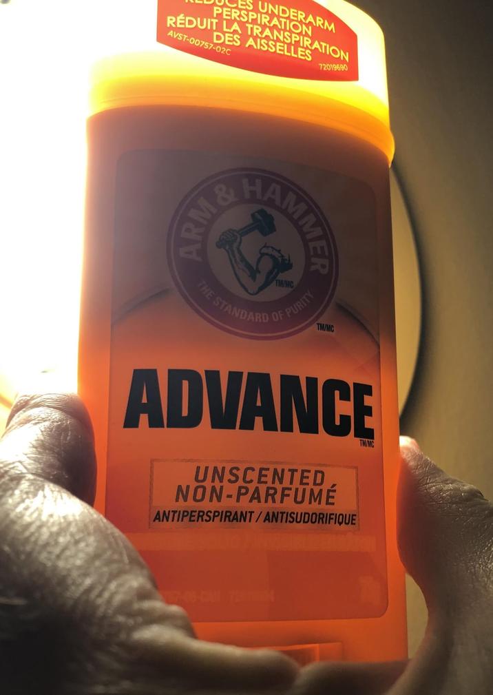 PERSPIRATION UNDERARM RÉDUIT LA TRANSPIRATION DES AISSELLES AVST-00757-02C 72019690 ARM & AMMER TM/MC THE STANDARD OF PURITY TM/MC ADVANCE UNSCENTED NON-PARFUMÉ ANTIPERSPIRANT/ANTISUDORIFIQUE TM/MC 7-05-CAN 7201504