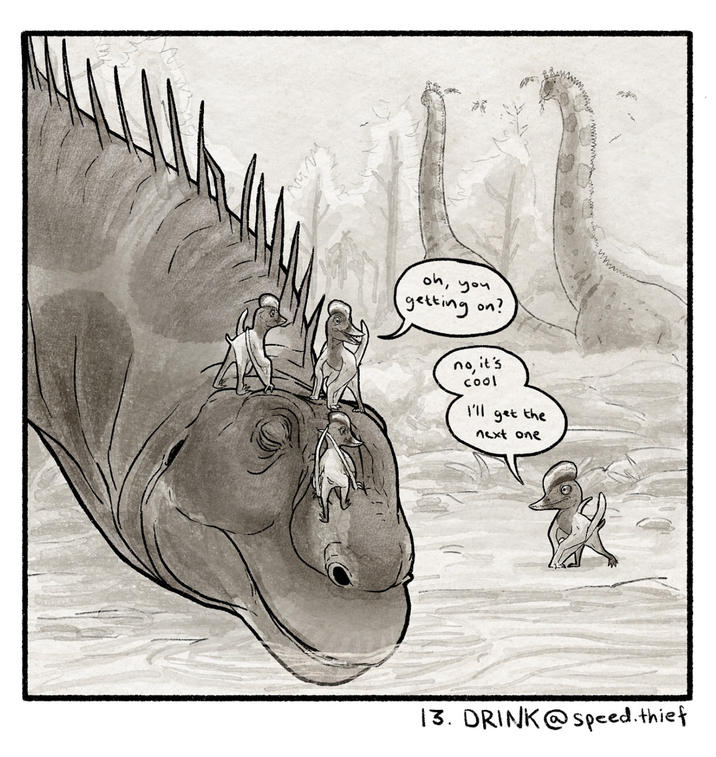 oh, you getting on? no, it's cool I'll get the next one 13. DRINK@speed. thief