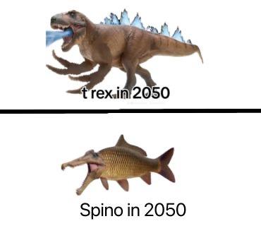 t rex in 2050 Spino in 2050