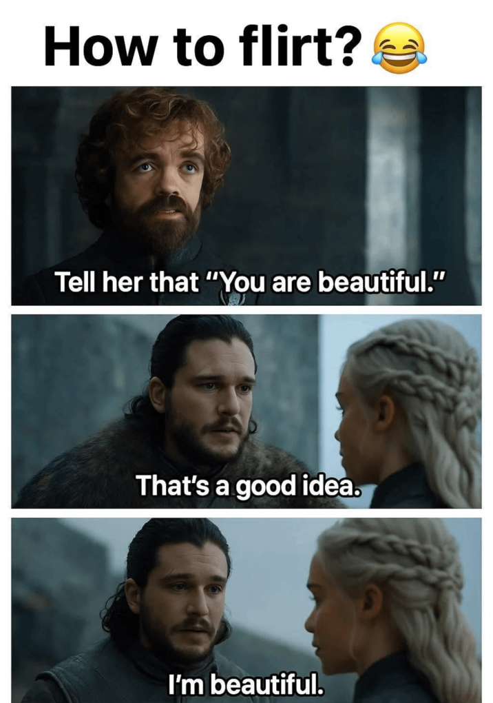 How to flirt? Tell her that "You are beautiful." That's a good idea. I'm beautiful.