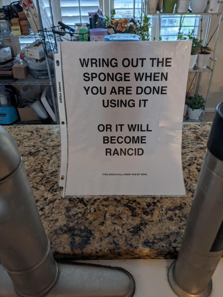 MILK Office DEPOT. WRING OUT THE SPONGE WHEN YOU ARE DONE USING IT OR IT WILL BECOME RANCID (YOU SHOULD ALL KNOW THIS BY NOW)