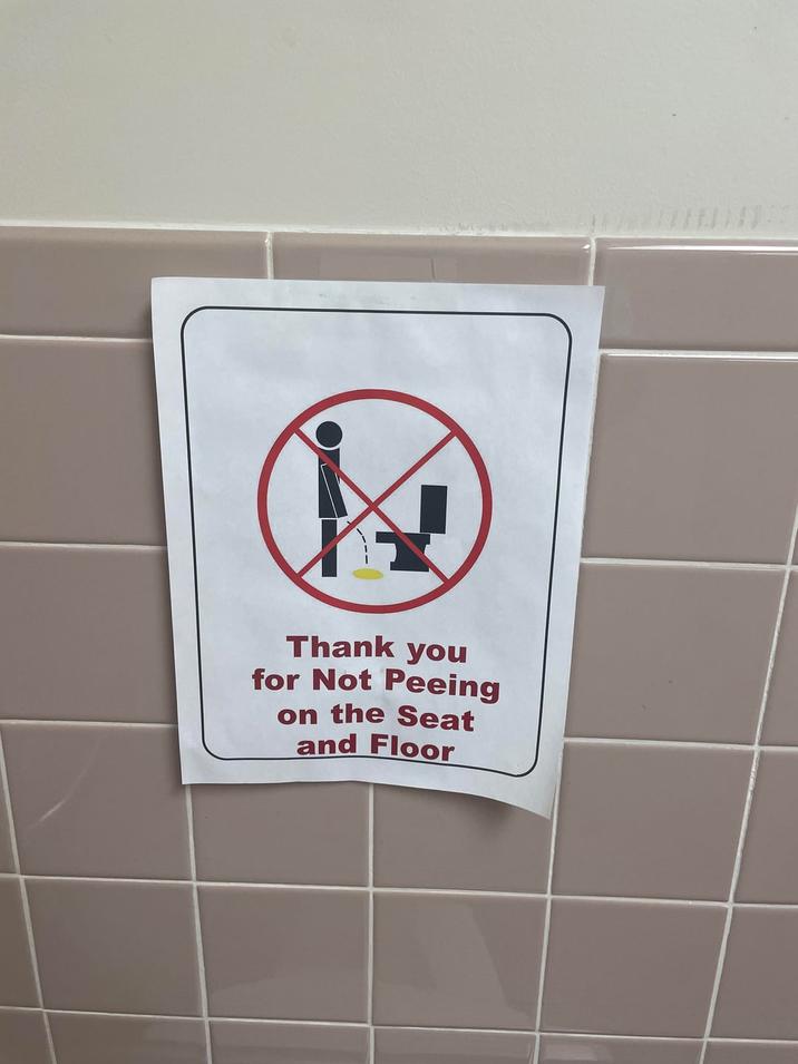 Thank you for Not Peeing on the Seat and Floor